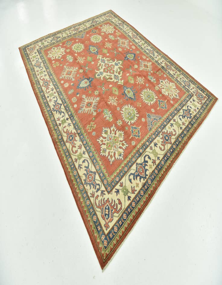 Detail image of  6' 1 x 9' 10  Hand Knotted Kazak Rug