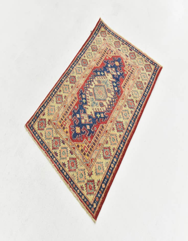 Detail image of  2' 9 x 4'  Hand Knotted Kazak Oriental Rug