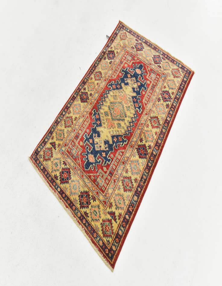 Detail image of  2' 8 x 4'  Hand Knotted Kazak Oriental Rug