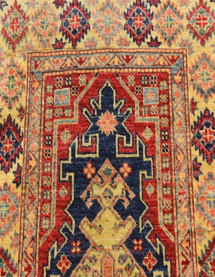 Detail image of  2' 8 x 4'  Hand Knotted Kazak Oriental Rug