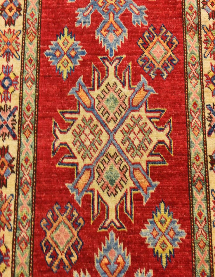 Detail image of  2' 9 x 4'  Hand Knotted Kazak Oriental Rug