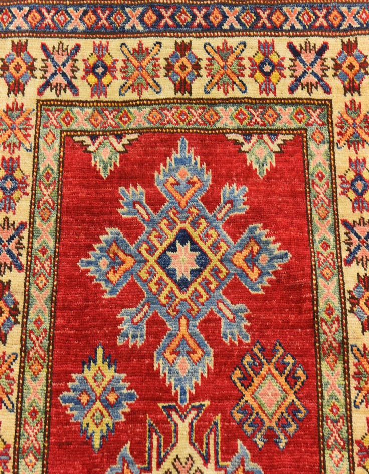 Detail image of  2' 9 x 4'  Hand Knotted Kazak Oriental Rug