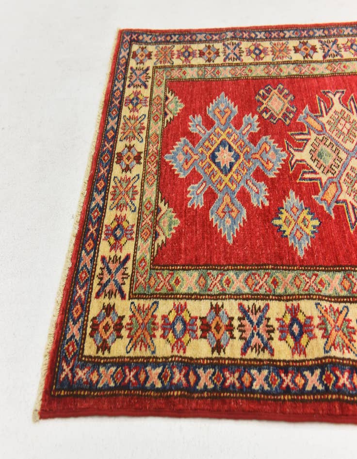Detail image of  2' 9 x 4'  Hand Knotted Kazak Oriental Rug
