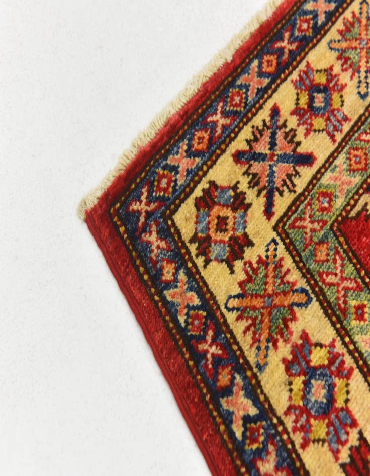 Detail image of  2' 9 x 4'  Hand Knotted Kazak Oriental Rug