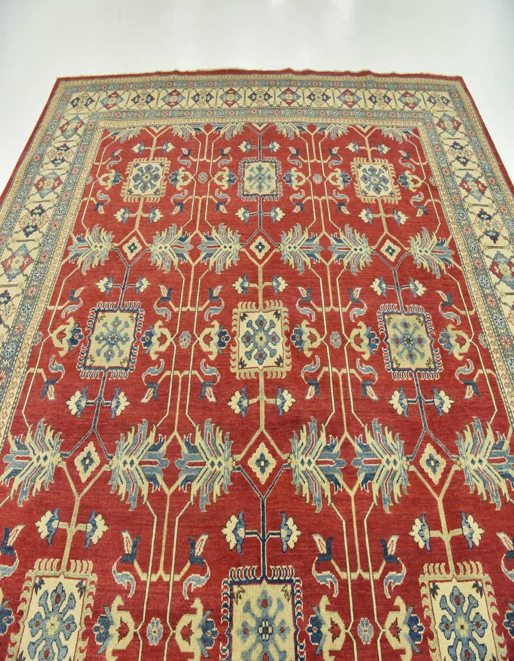 Detail image of  9' 9 x 13' 9  Hand Knotted Kazak Rug