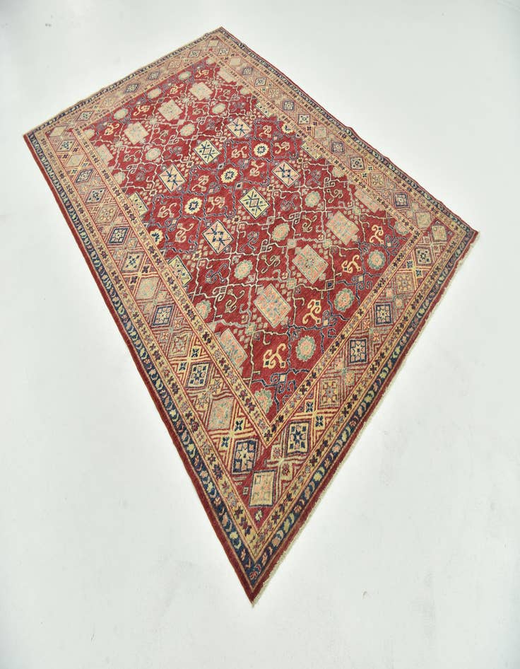 Detail image of  6' 5 x 9'  Hand Knotted Kazak Oriental Rug