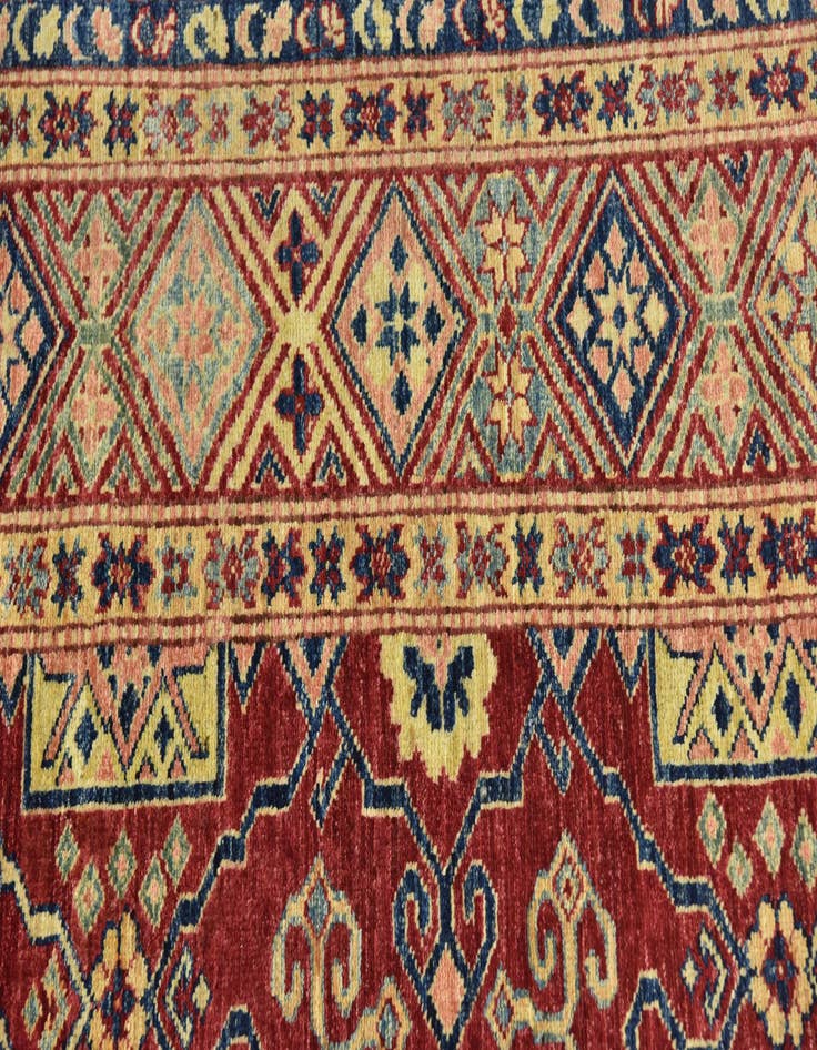Detail image of  6' 5 x 9'  Hand Knotted Kazak Oriental Rug