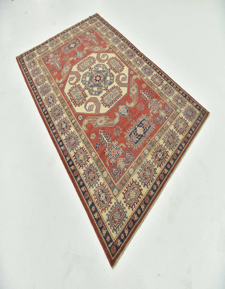 Detail image of  5' 9 x 8' 5  Hand Knotted Kazak Rug