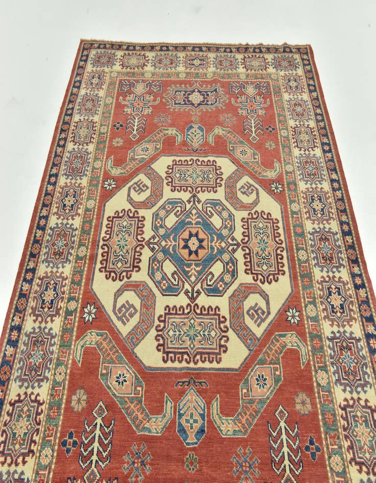 Detail image of  5' 9 x 8' 5  Hand Knotted Kazak Rug