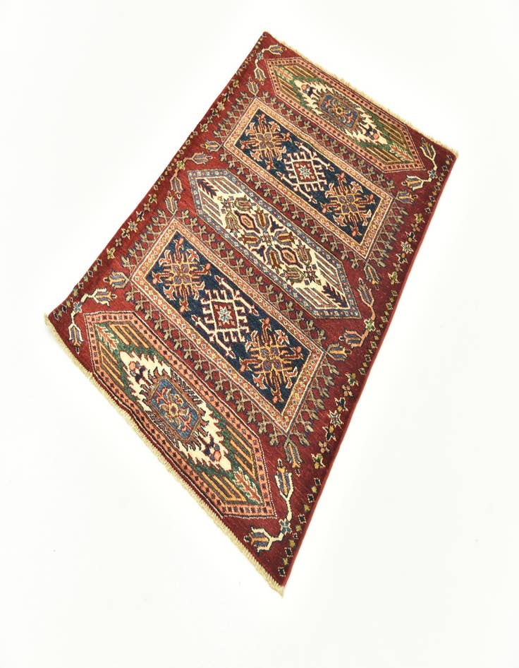 Detail image of  3' x 4'  Hand Knotted Kazak Oriental Rug