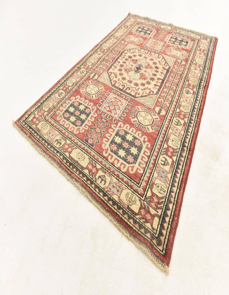 Detail image of  3' 5 x 5' 1  Hand Knotted Kazak Rug