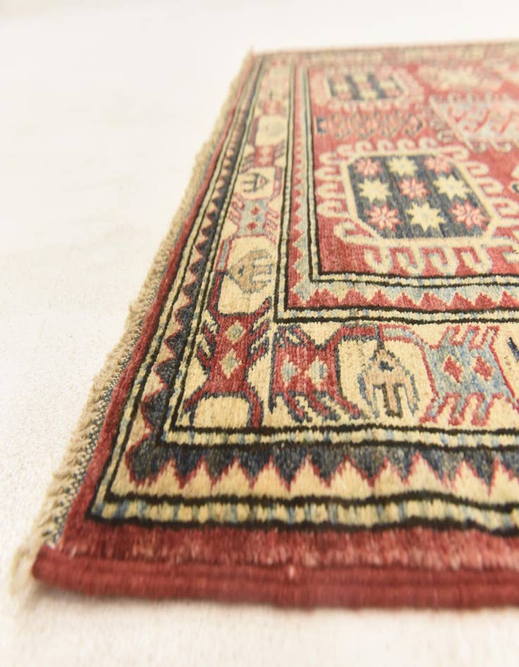 Detail image of  3' 5 x 5' 1  Hand Knotted Kazak Rug