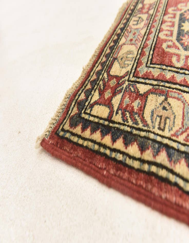 Detail image of  3' 5 x 5' 1  Hand Knotted Kazak Rug