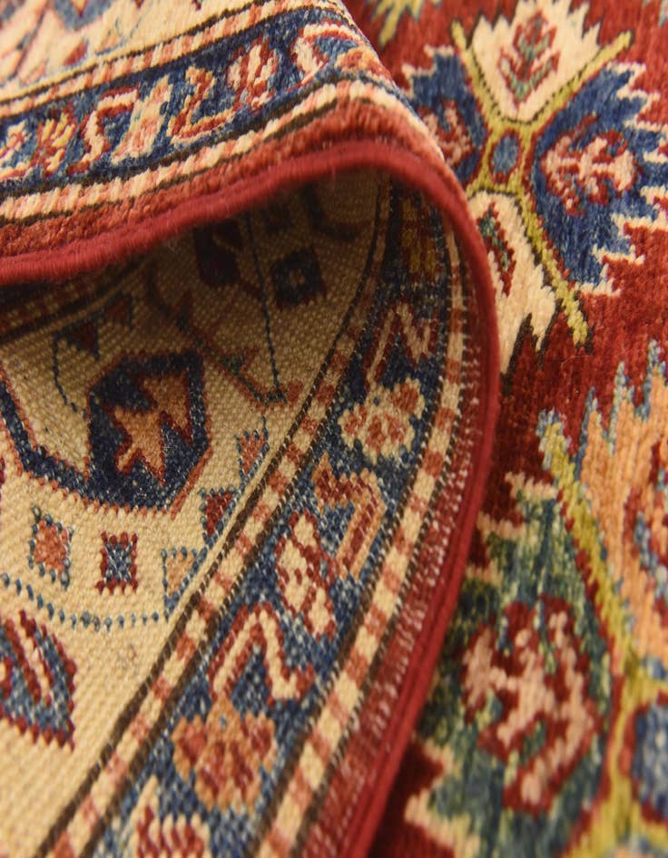 Detail image of  3' 4 x 5' 1  Hand Knotted Kazak Oriental Wool Rug