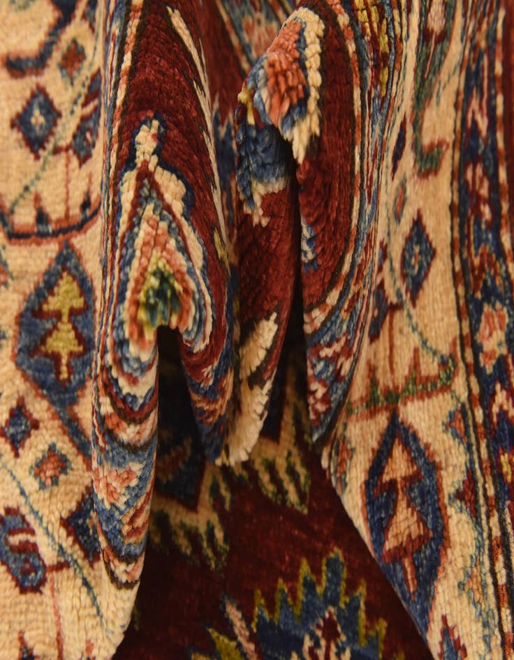 Detail image of  3' 4 x 5' 1  Hand Knotted Kazak Oriental Wool Rug