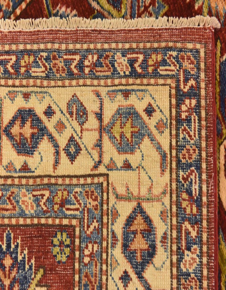 Detail image of  3' 4 x 5' 1  Hand Knotted Kazak Oriental Wool Rug