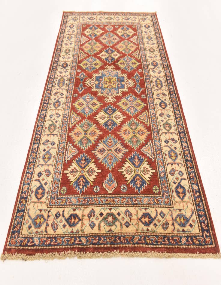 Detail image of  3' 4 x 5' 1  Hand Knotted Kazak Oriental Wool Rug