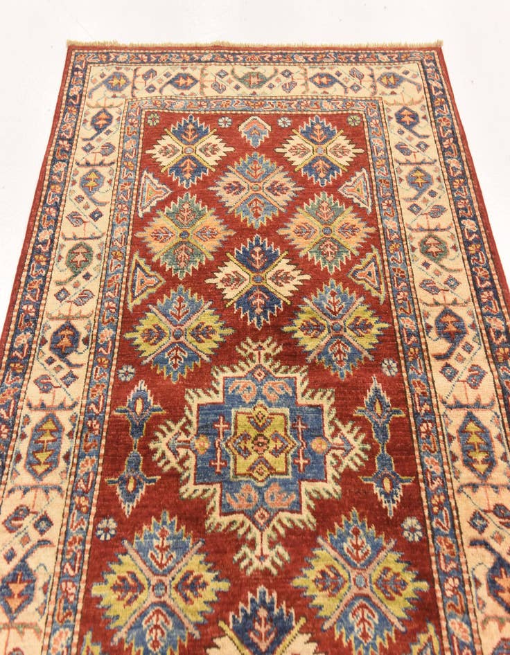 Detail image of  3' 4 x 5' 1  Hand Knotted Kazak Oriental Wool Rug