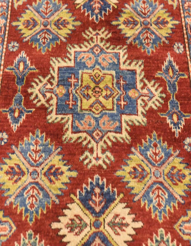 Detail image of  3' 4 x 5' 1  Hand Knotted Kazak Oriental Wool Rug