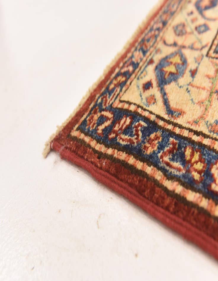Detail image of  3' 4 x 5' 1  Hand Knotted Kazak Oriental Wool Rug