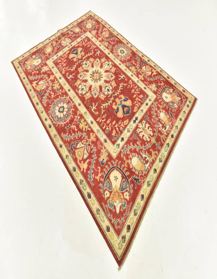 Detail image of  5' 8 x 7' 9  Hand Knotted Kazak Rug