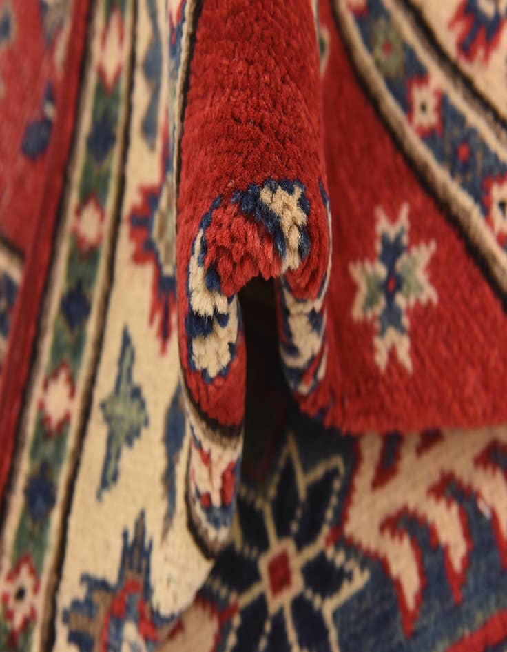 Detail image of  2' 6 x 4'  Hand Knotted Kazak Rug
