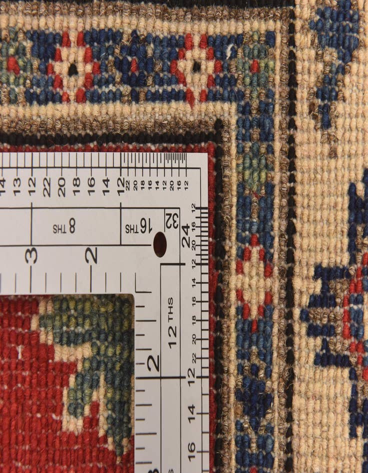 Detail image of  2' 6 x 4'  Hand Knotted Kazak Rug