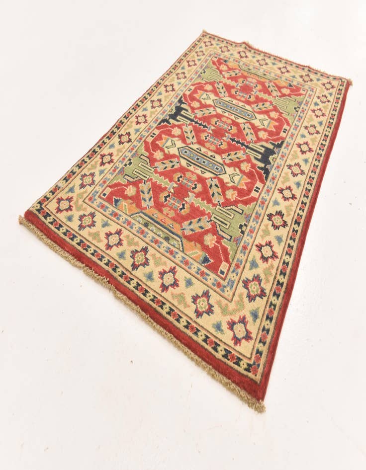 Detail image of  2' 8 x 4' 2  Hand Knotted Kazak Oriental Rug