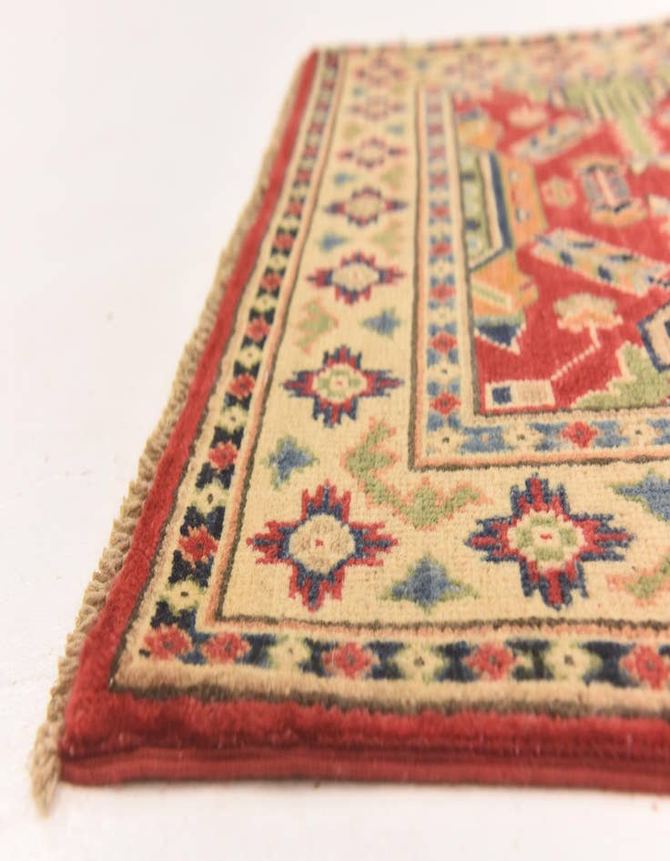 Detail image of  2' 8 x 4' 2  Hand Knotted Kazak Oriental Rug