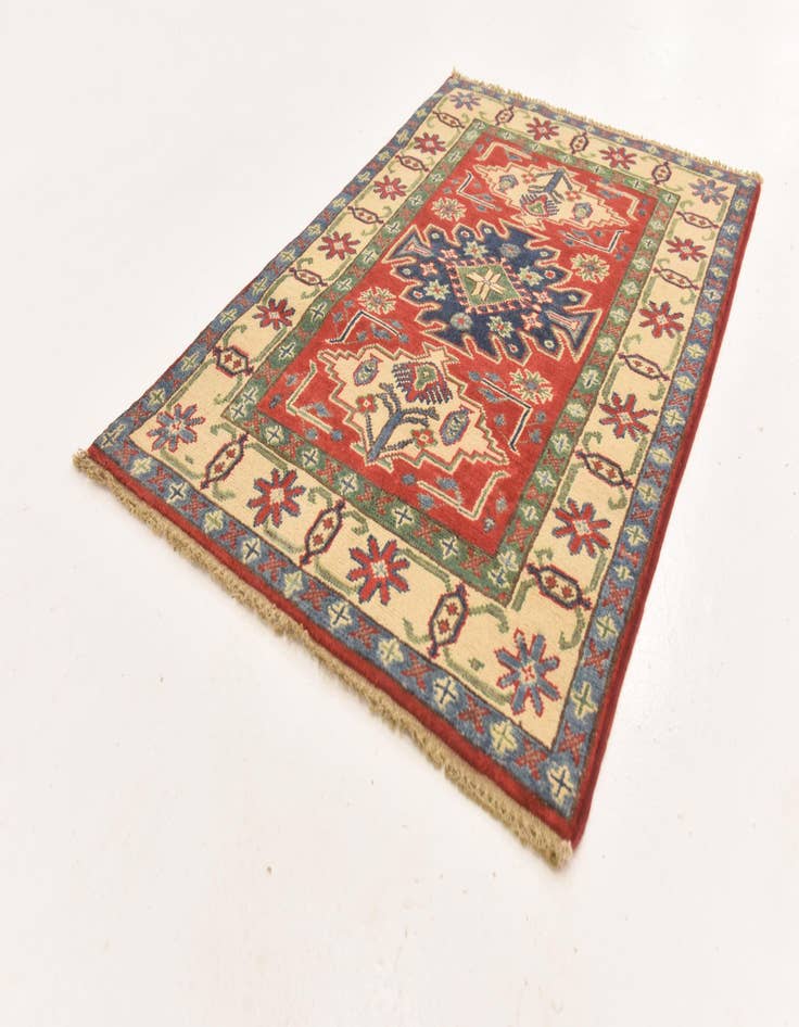 Detail image of  2' 8 x 4' 1  Hand Knotted Kazak Rug