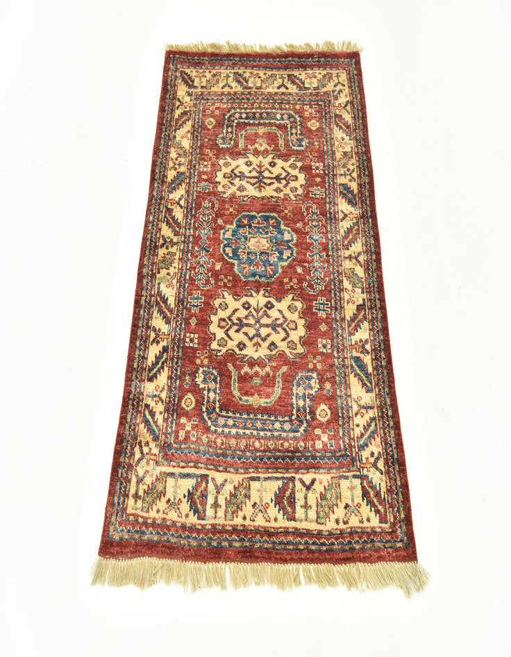 Detail image of  2' 8 x 4'  Hand Knotted Kazak Oriental Rug