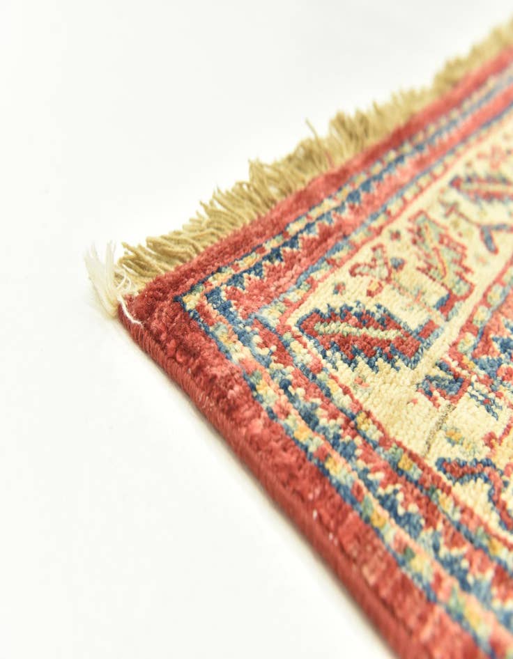 Detail image of  2' 8 x 4'  Hand Knotted Kazak Oriental Rug