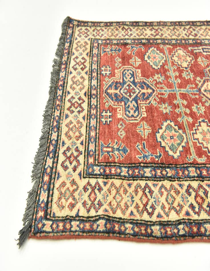 Detail image of  2' 8 x 4' 6  Hand Knotted Kazak Oriental Rug