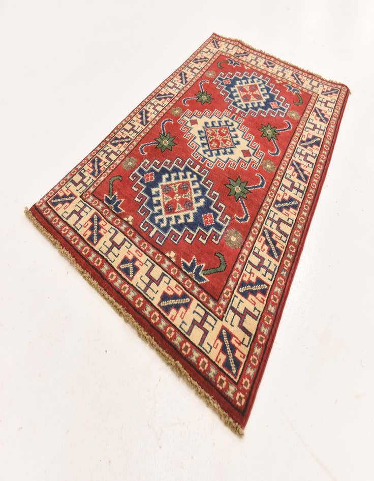 Detail image of  2' 8 x 4' 2  Hand Knotted Kazak Rug