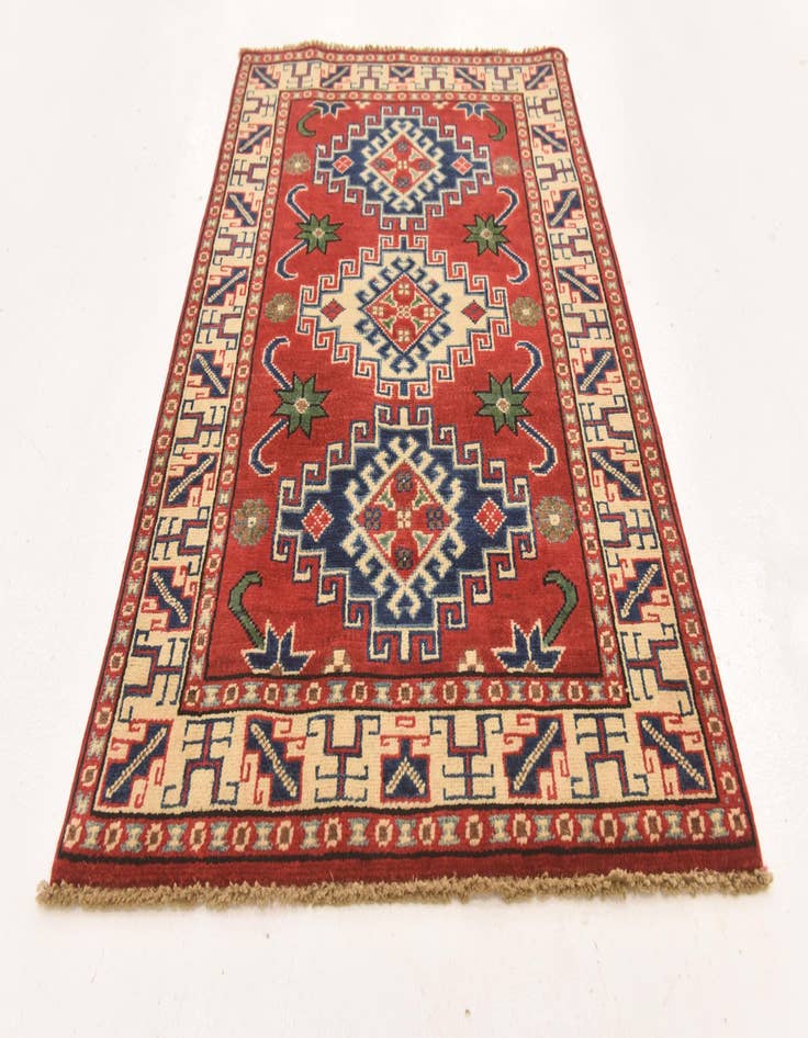 Detail image of  2' 8 x 4' 2  Hand Knotted Kazak Rug