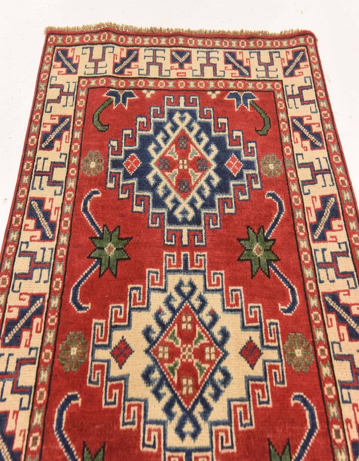 Detail image of  2' 8 x 4' 2  Hand Knotted Kazak Rug