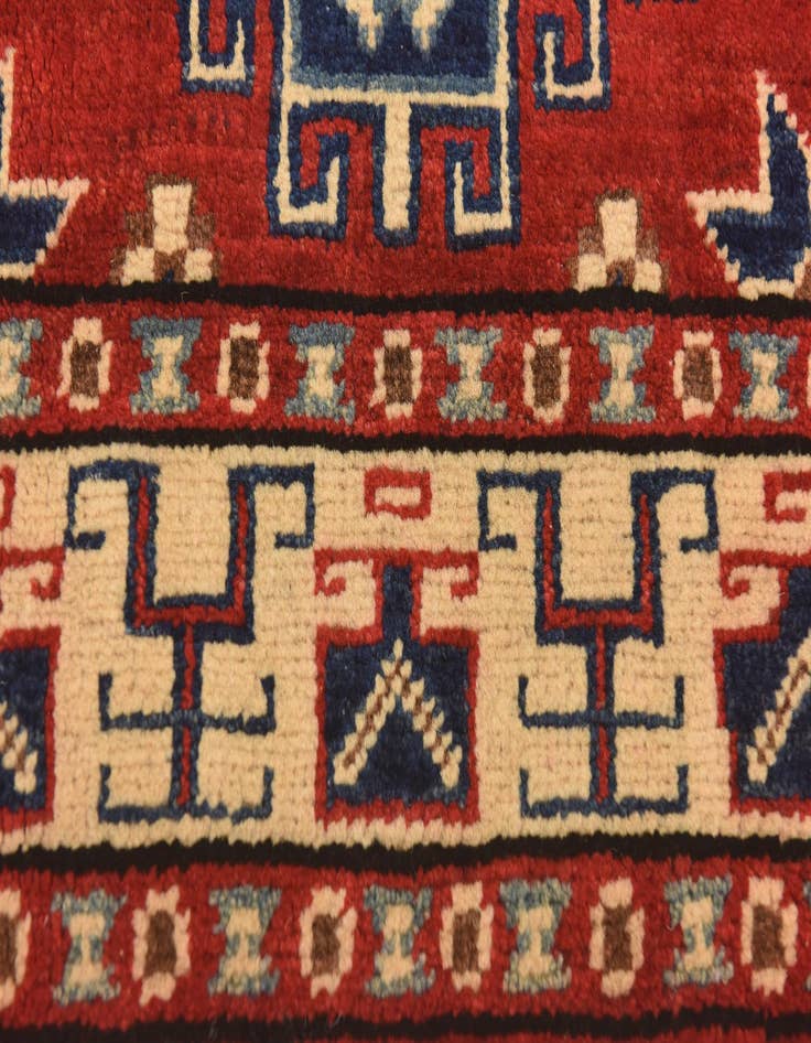 Detail image of  2' 8 x 4' 2  Hand Knotted Kazak Rug