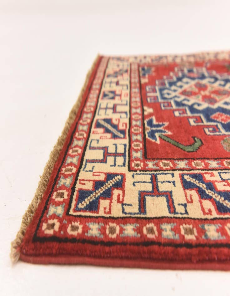 Detail image of  2' 8 x 4' 2  Hand Knotted Kazak Rug