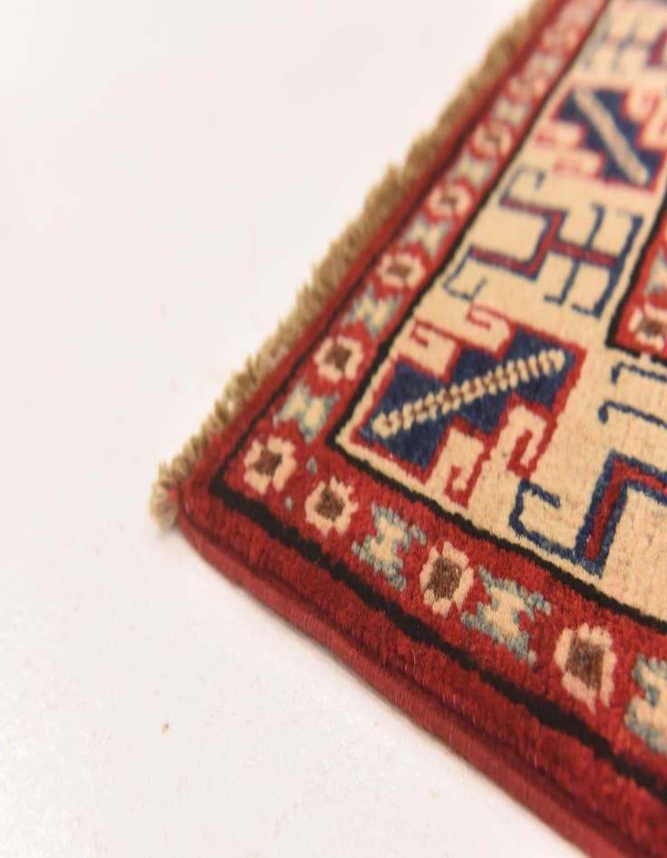 Detail image of  2' 8 x 4' 2  Hand Knotted Kazak Rug