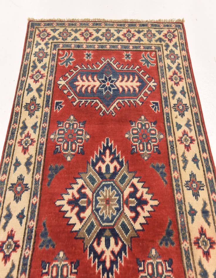 Detail image of  2' 7 x 4'  Hand Knotted Kazak Rug