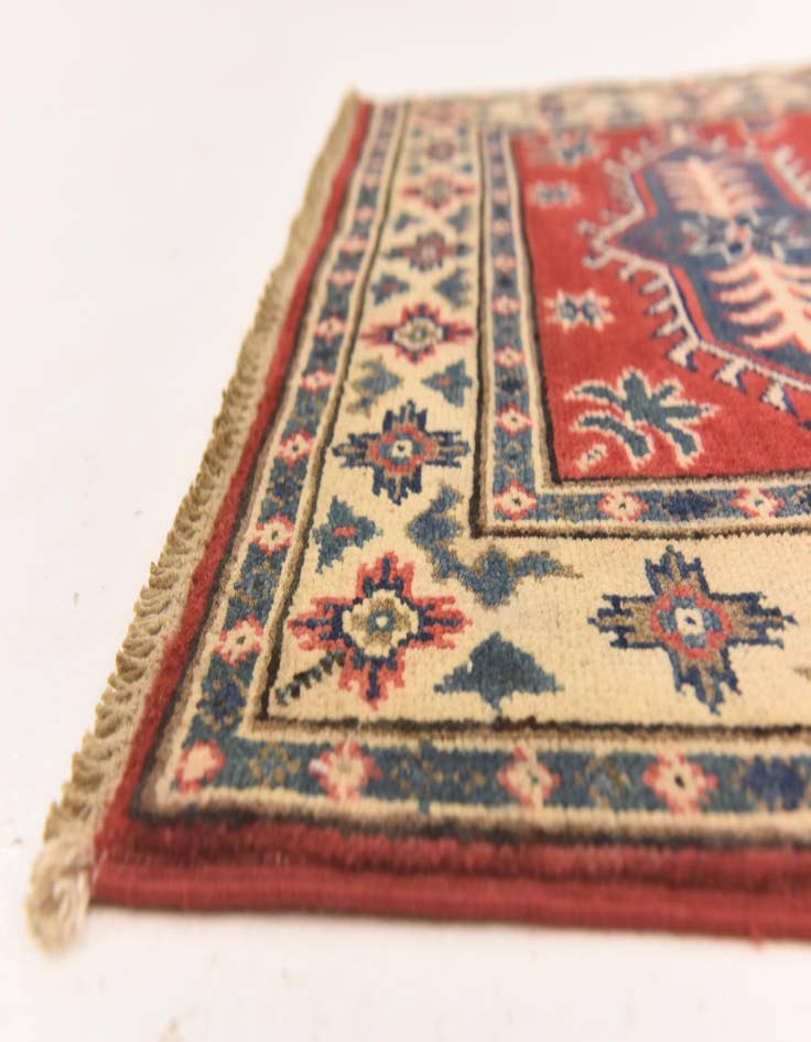 Detail image of  2' 7 x 4'  Hand Knotted Kazak Rug