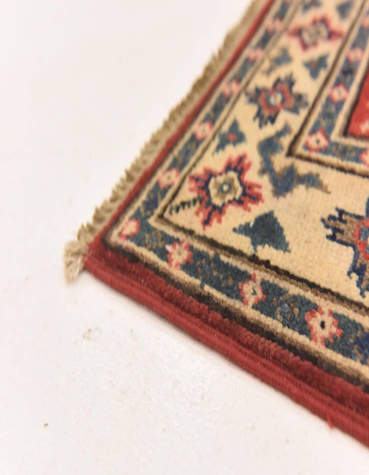 Detail image of  2' 7 x 4'  Hand Knotted Kazak Rug