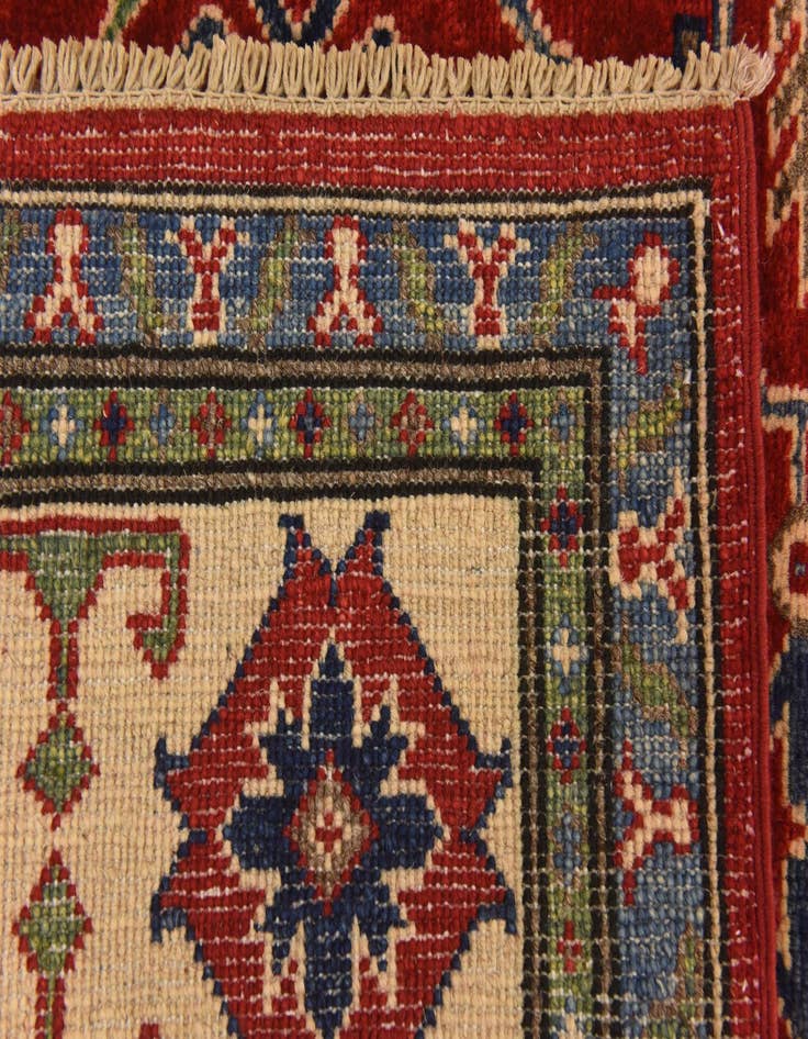 Detail image of  5' 8 x 8' 2  Hand Knotted Kazak Rug