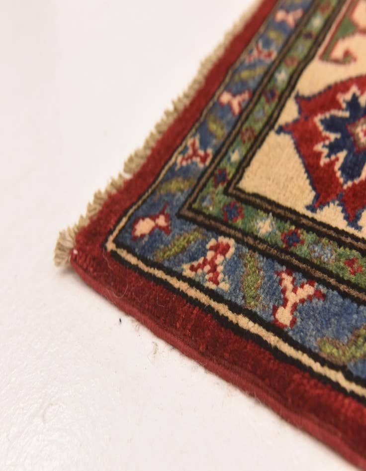 Detail image of  5' 8 x 8' 2  Hand Knotted Kazak Rug