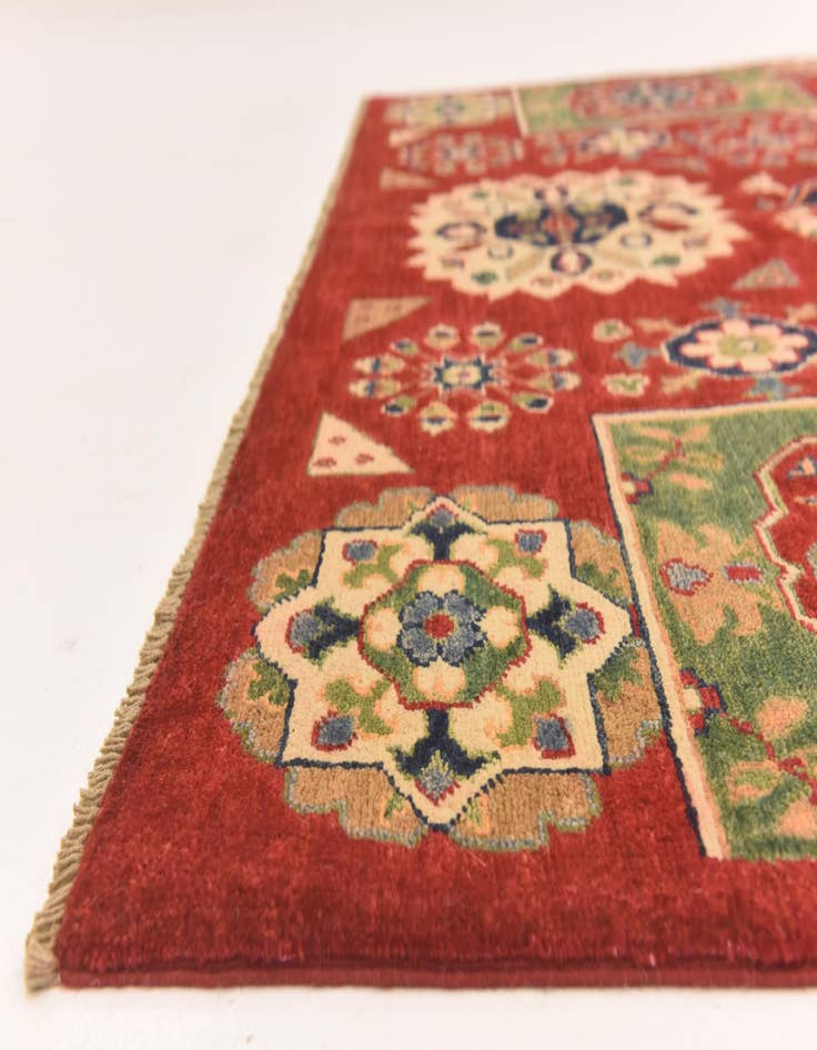 Detail image of  5' 7 x 8' 3  Hand Knotted Kazak Rug