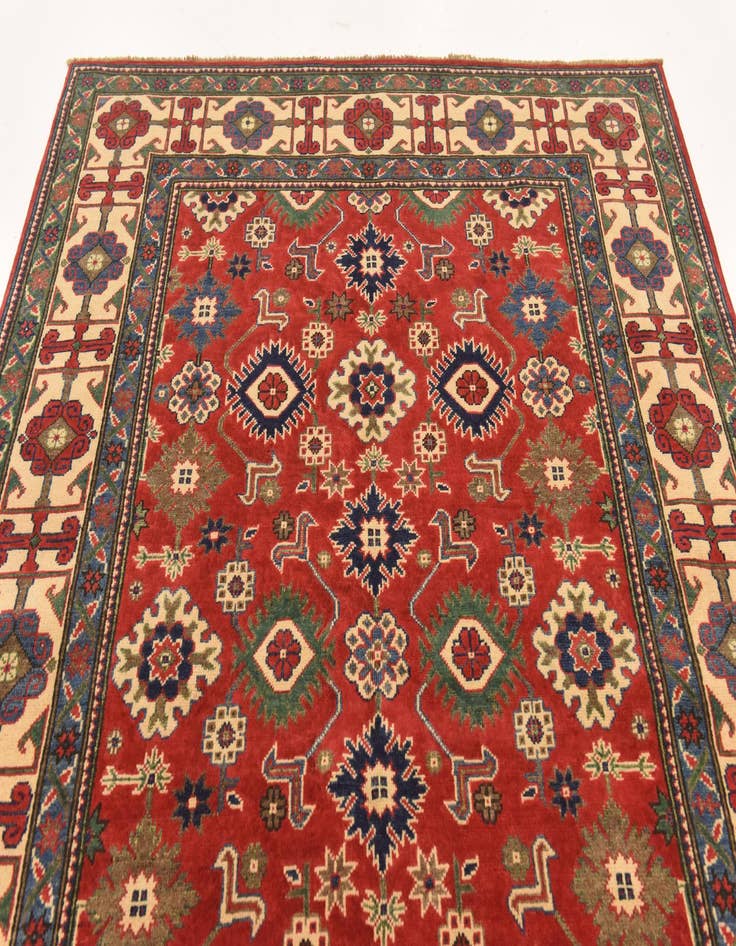Detail image of  5' 7 x 7' 10  Hand Knotted Kazak Rug