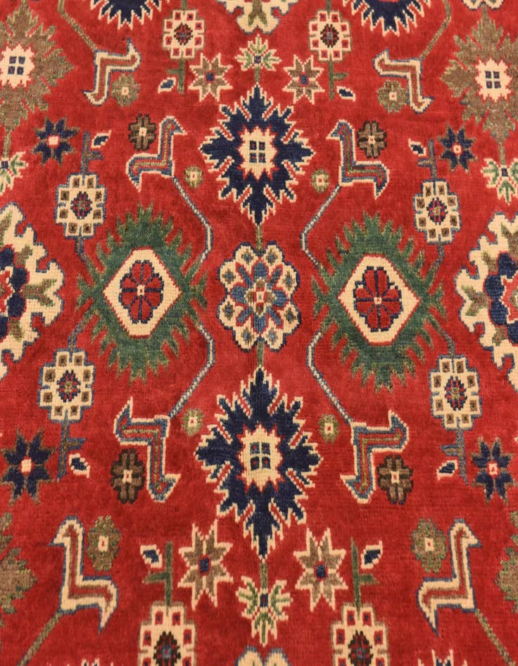 Detail image of  5' 7 x 7' 10  Hand Knotted Kazak Rug