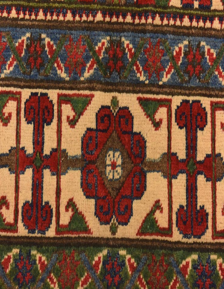 Detail image of  5' 7 x 7' 10  Hand Knotted Kazak Rug