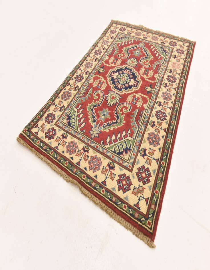 Detail image of  2' 9 x 4' 2  Hand Knotted Kazak Rug