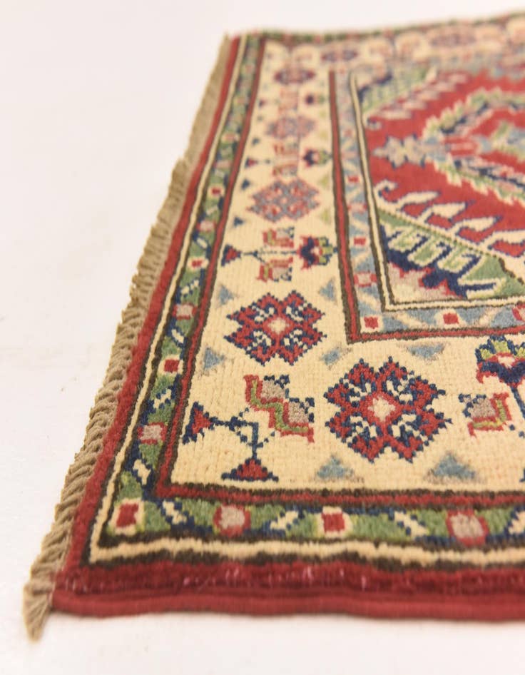 Detail image of  2' 9 x 4' 2  Hand Knotted Kazak Rug